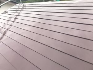 真岡市にて金属屋根塗装