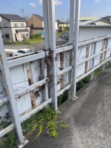 宇都宮市松原にて屋根塗装・鉄骨塗装工事 施工前